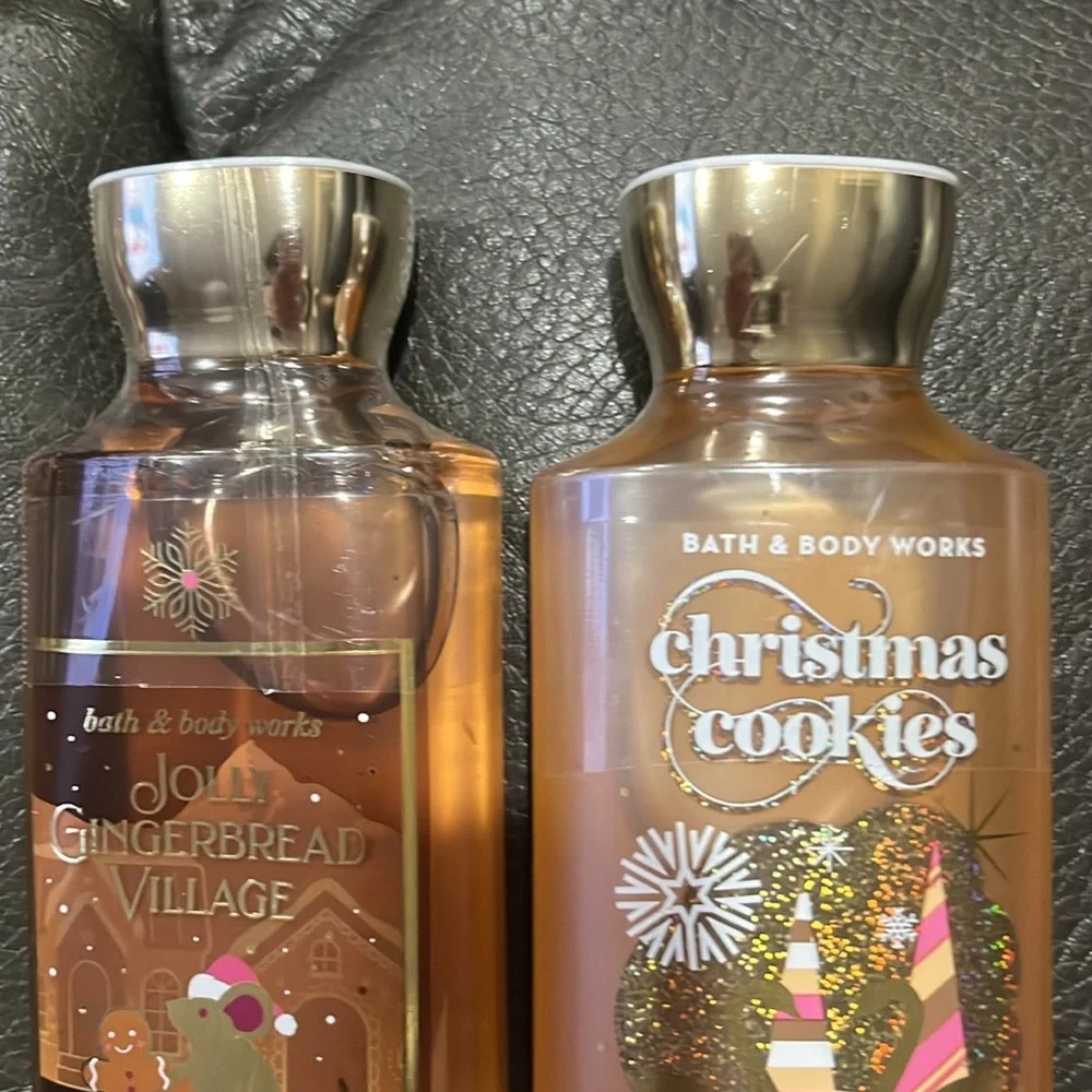Bath & Body Works Jolly Gingerbread Village and Christmas cookies body wash